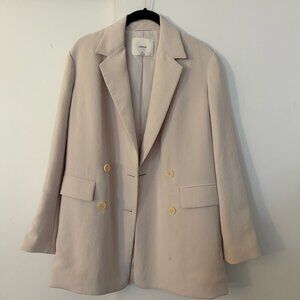 Aritzia Wilfred Crepe Blazer in blush pink
